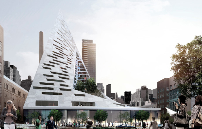 West 57 fut le premier projet de l’agence BIG. Situé entre le West Side Highway et la 57e rue à Manhattan, il offre à ses habitants une vue sur l’Hudson River en même temps que sur le cœur végétal de l’îlot.