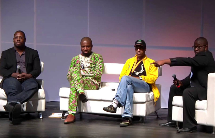 Jon Gosier, Eric Osiakwan, Damon Batiste pendant la Black Tech Week en 2015 à Miami.