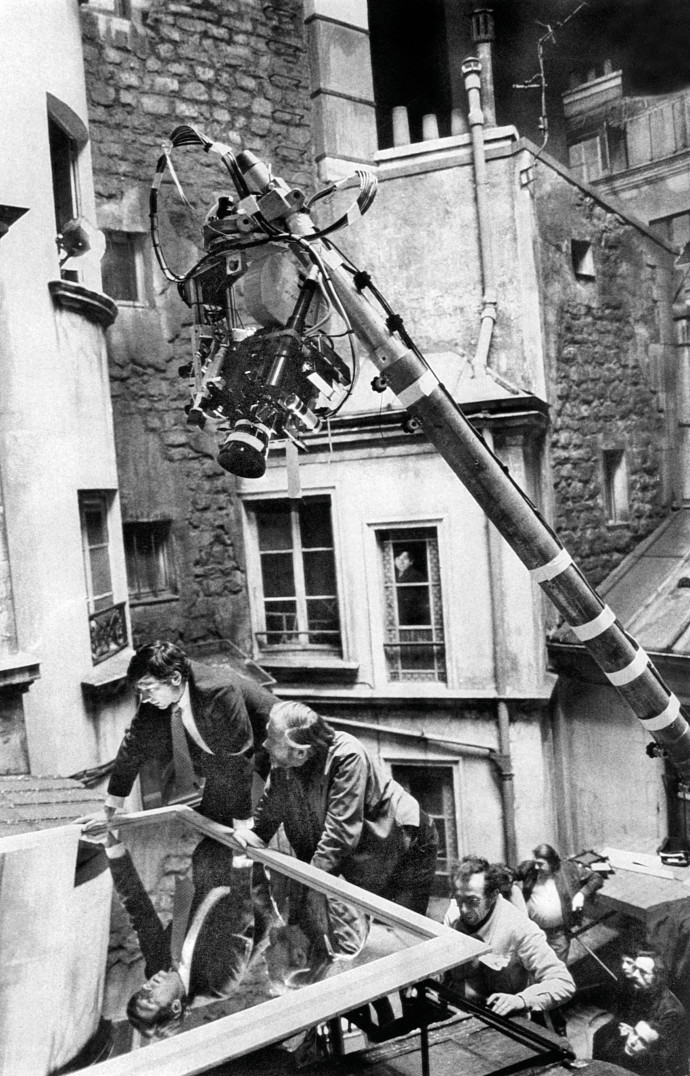 Sur le tournage du Locataire de Roman Polanski (1976).