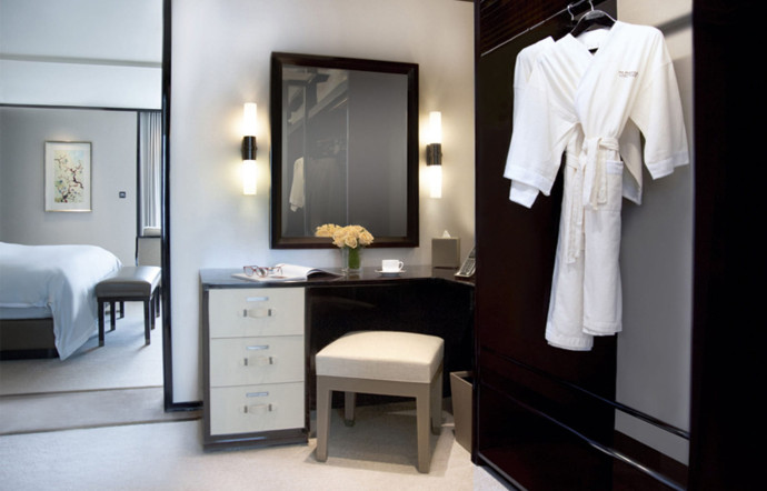Le dressing-room d’une suite.