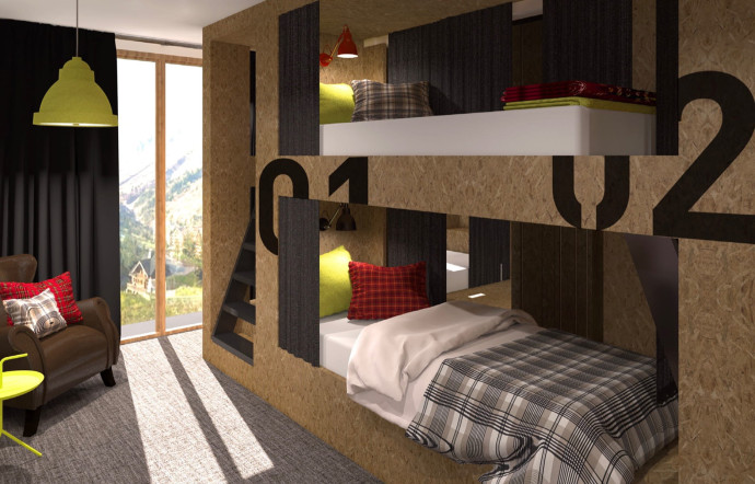 Chambre à partager entre amis ou avec d’autres voyageurs, Moontain Hostel.