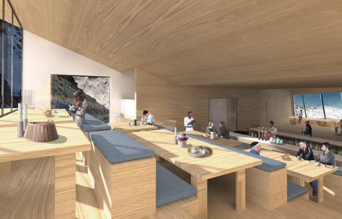 Vue extraordinaire sur les pistes pour les quelques privilégiés du futur Lodge 2800