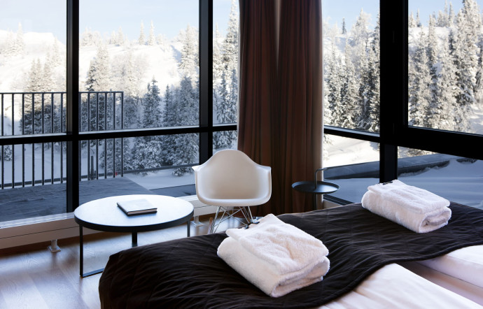 Simplicité et luminosité, mots d’ordre des chambres du Copperhill Mountain Lodge.
