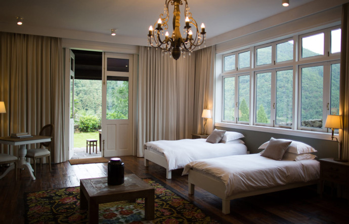 Une chambre de l’hôtel Le Passage Mohkan Shan.