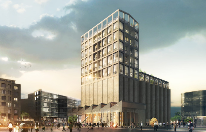 Les architectes du Silo ont même conservé une partie des sheds d’origine pour l’entrée.