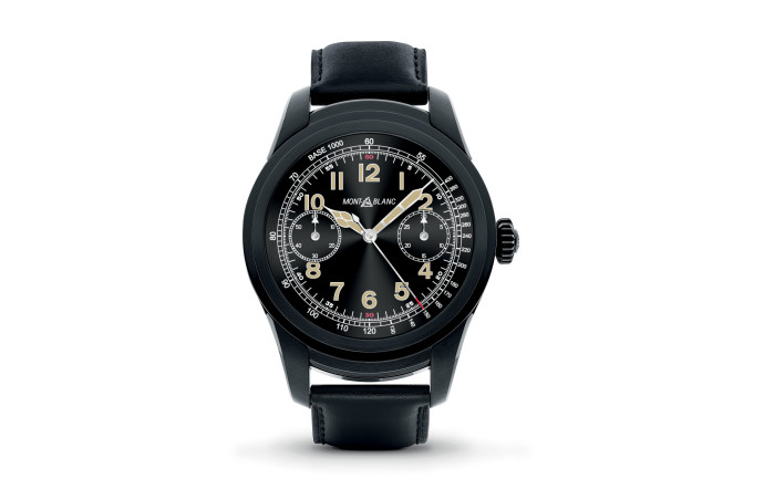 Montblanc Summit en acier fini PVD noir.