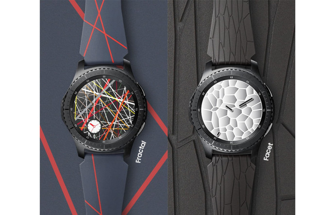 Deux des trois modèles de Gear S3 créés par Arik Levy.