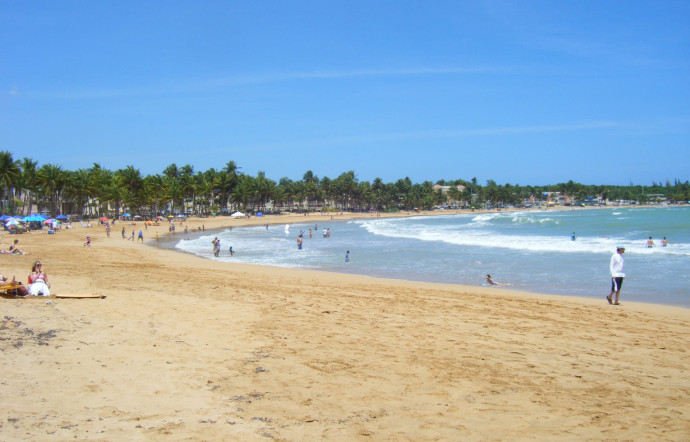 La plage (encore) peu touristique de Luquillo.
