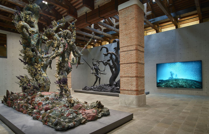 Hydra and Kali (deux versions) et Hydra and Kali Beneaththe Waves de Damien Hirst à la Fondation Pinault – Punta della Dogana.