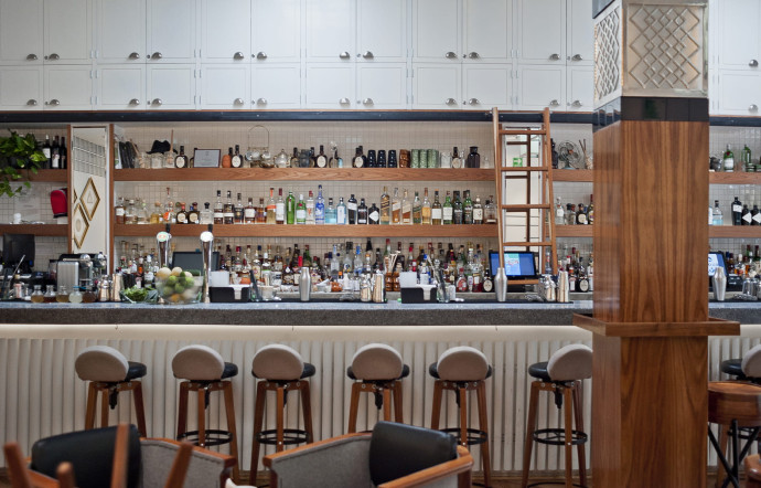 A l’intérieur du bar Limantour, dans la colonia de Polanco.