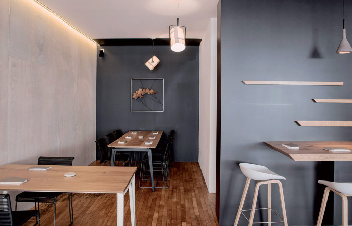 La salle du restaurant AM d’Alexandre Mazzia, dans le 8ème arrondissement de Marseille.