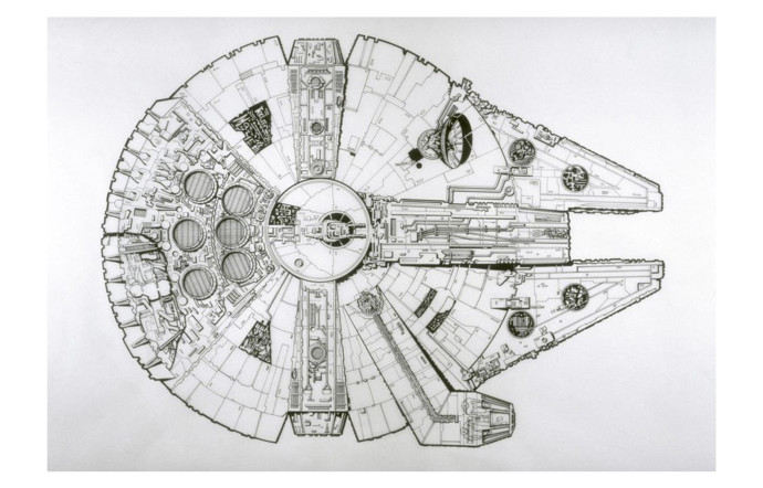 Concept du (légendaire) Faucon Millenium.