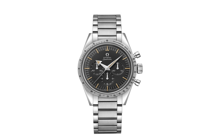 Speedmaster 38 mm, prix tout acier : 6 300 €Limitée à 1957 exemplaires.