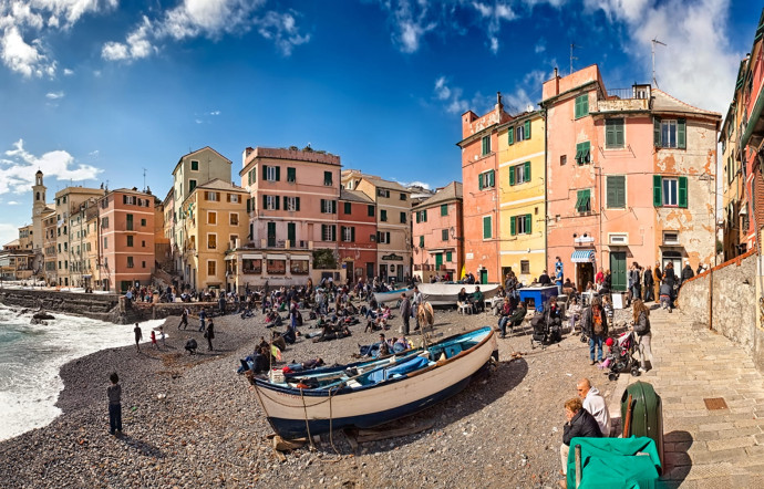 Une plage du quartier de Boccadasse.