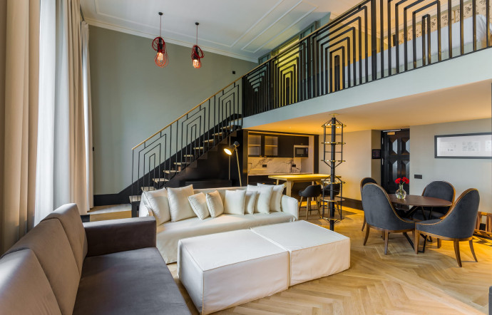 L’une des suites duplex du Room Mate Emir à Istanbul.