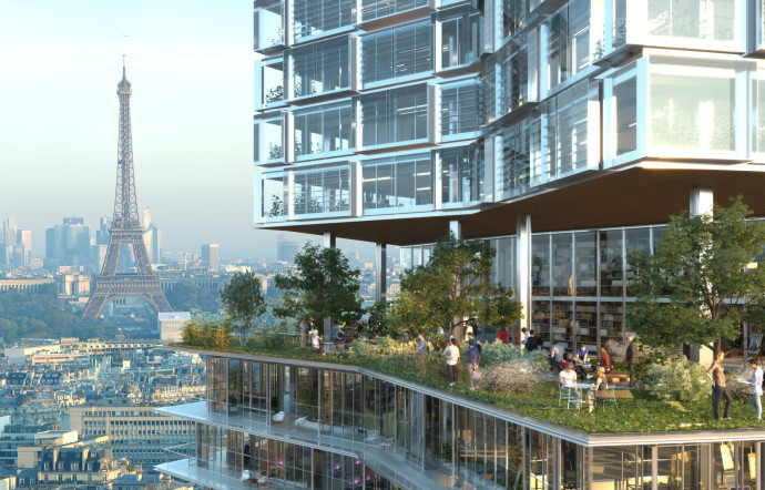 Le jardin suspendu au 14e étage.