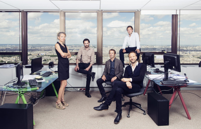 Les architectes de la Nouvelle AOM. De gauche à droite : Pascale Dalix, Franklin Azzi, Mathurin Hardel, Frédéric Chartier. Derrière, Cyrille Le Bihan.