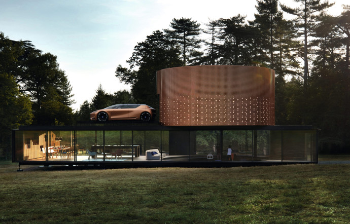 En cas de besoin, l’auto échange son énergie avec la maison à laquelle elle est connectée.