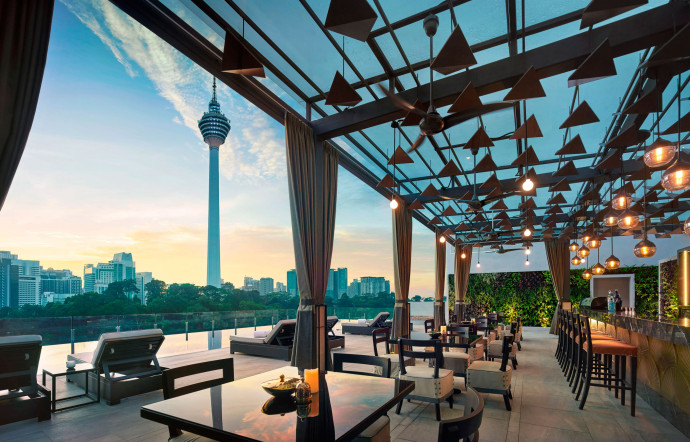 Vue de l’Hôtel Stripes à Kuala Lumpur.