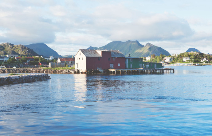 Le port de pêche de Ballstad.