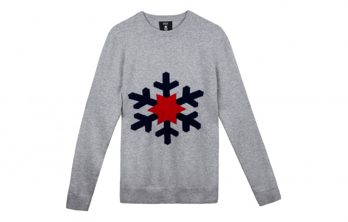 Pull à motif flocon en cachemire, Hircus.