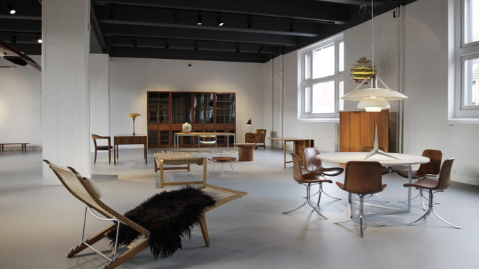 La galerie Dansk Mobelkunst, à Norrebro.