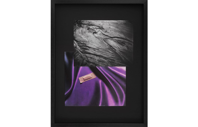 Purple piece of silk.