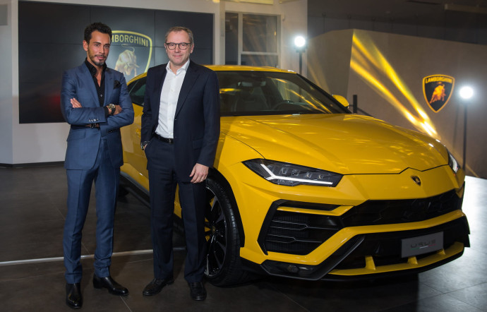Edouard Schumacher et Stefano Domenicali, PDG de Lamborghini.