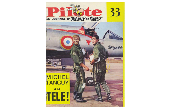La « Une » du magazine Pilote annonce l’arrivée des Chevaliers du Ciel sur l’ORTF.
