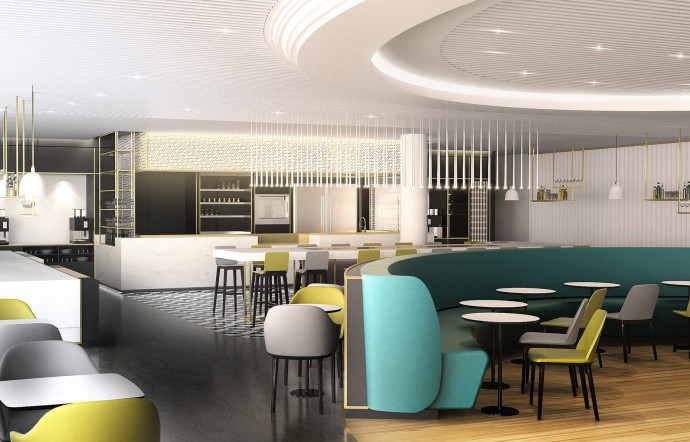 Le nouveau salon Air France Business à Roissy.