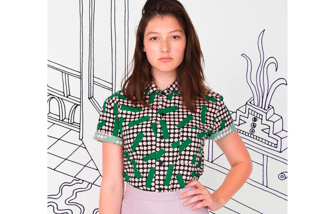 L’une des chemises de la collection American Apparel x Nathalie du Pasquier, éditée en 2014.