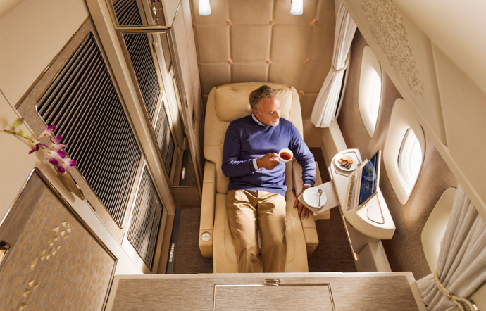 First class Emirates.
