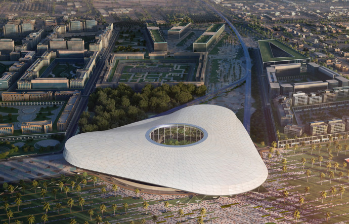 La station d’Hyperloop à Abou Dhabi.