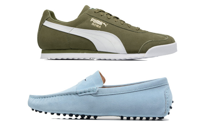 Sarenza vend aussi bien des produits de grande diffusion, telles ces Puma Roma, que des modèles maison estampillés Mr Sarenza.