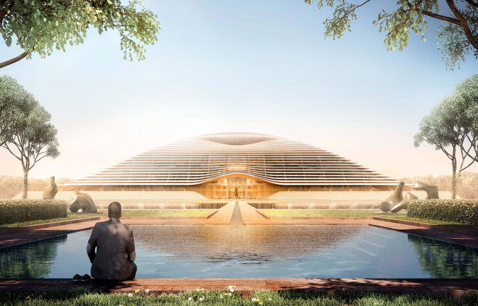 La future Cour suprême de l’Andhra Pradesh à Amaravati.