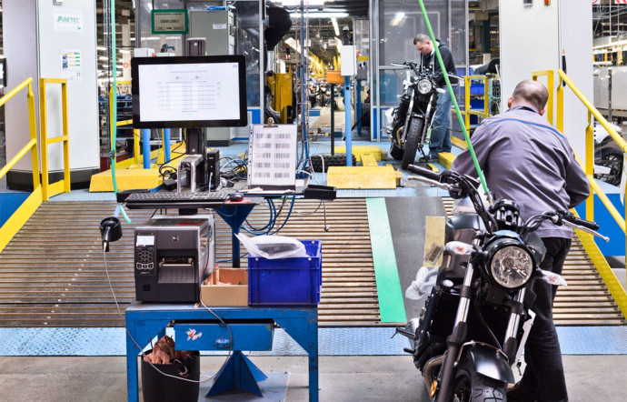 La zone de test, où les motos subissent pas moins de 400 points de contrôle.
