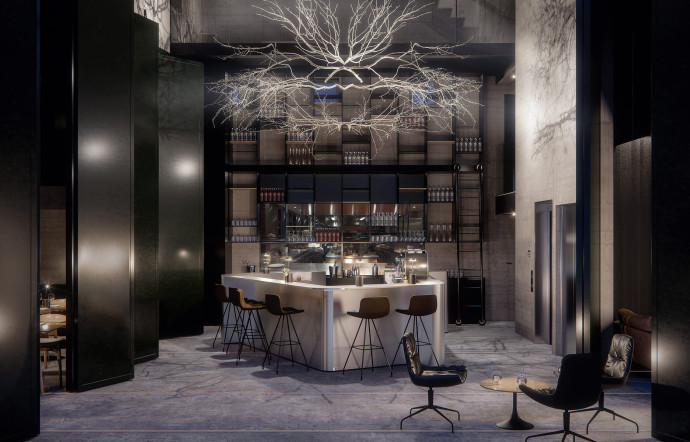 Le lobby/bar du Herman K.