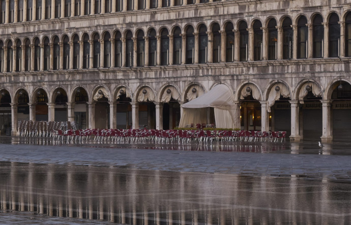 La terrasse du Quadri, sur la place Saint‑Marc, à Venise.