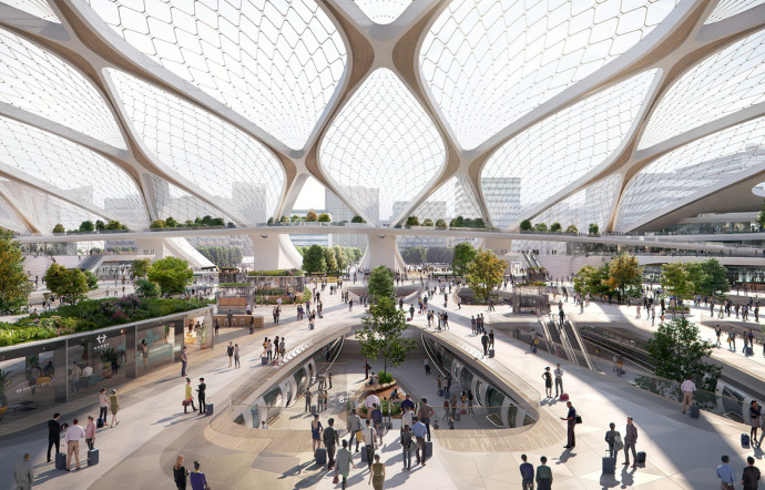 UNStudio propose des gares modulables pour l'Hyperloop en Europe