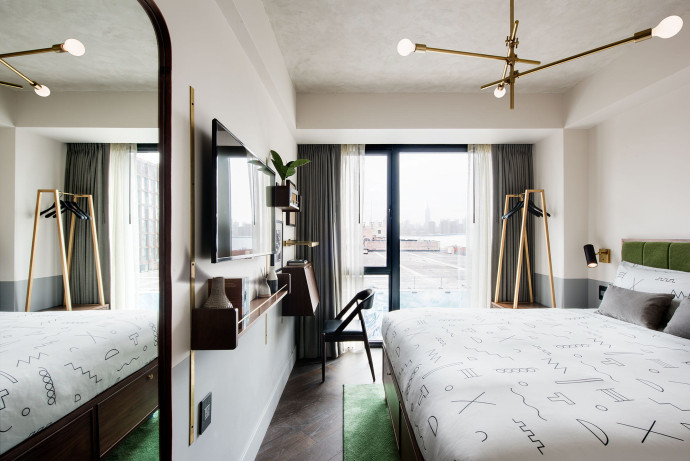 Une chambre cosy de The Hoxton Williamsburg.