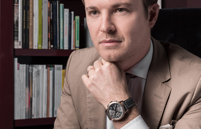 Nico Rosberg, champion du monde de Formule 1 en 2016, et sa montre IWC.