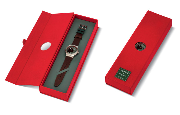 Sistem51 MUFFIN, Swatch x Hackett, 200 €.