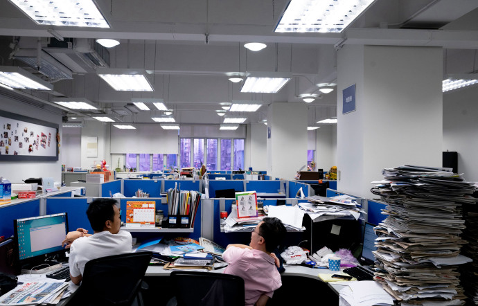 Salle de rédaction du journal.