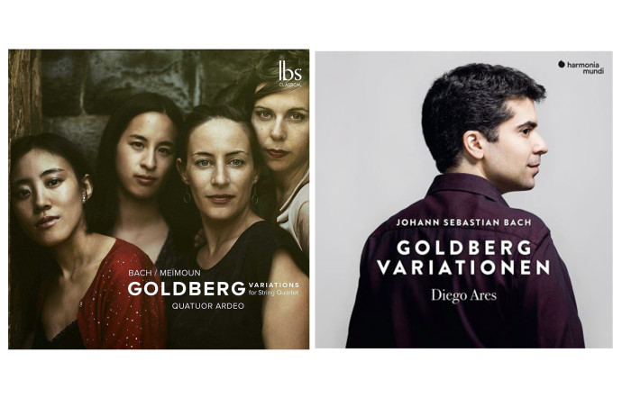 Variations Goldberg Bach Meïmoun, pour quatuor à cordes, Quatuor Ardeo, LBS Classical. / Variations Goldberg de Jean Sébastien Bach, Diego Ares, clavecin, Harmonia Mundi.