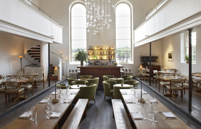 Le restaurant locavore At The Chapel, ouvert dans une ancienne chapelle de Bruton.
