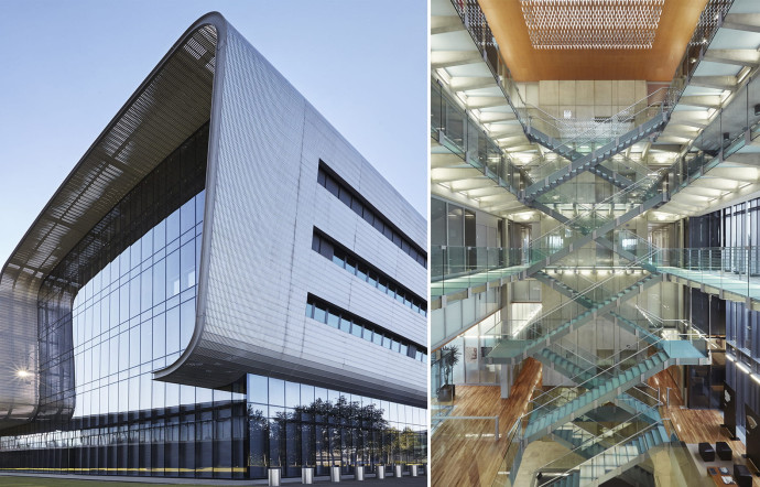 Le siège de Vacheron Constantin à Plan-les-Ouates, dans la périphérie genevoise, a été inauguré en 2004. Les 17 000 m2 d’acier, de bois et de verre abritent la quasi-totalité des métiers de la montre, soit une quarantaine de professions.