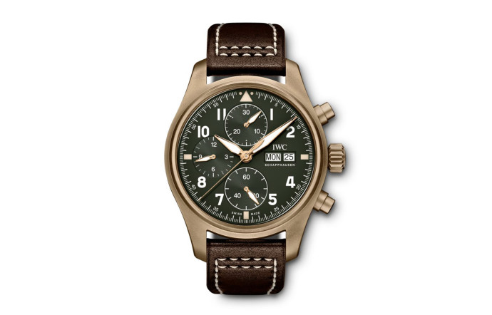 Montre D’Aviateur Chronographe Spitfire, IWC, 6900 €.
