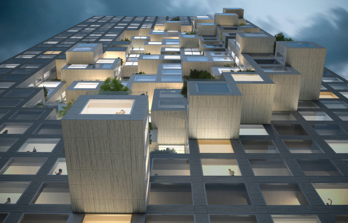 Avec ses 77 000 m2 de surfaces dédiées à diverses activités, l’immeuble compte apporter un nouveau dynamisme  à l’ensemble du centre-ville.