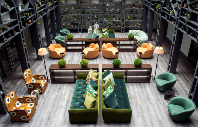 Le lobby de l’espace Kwerk Haussmann.