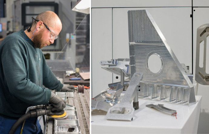 Usinage de pièces en aluminium.